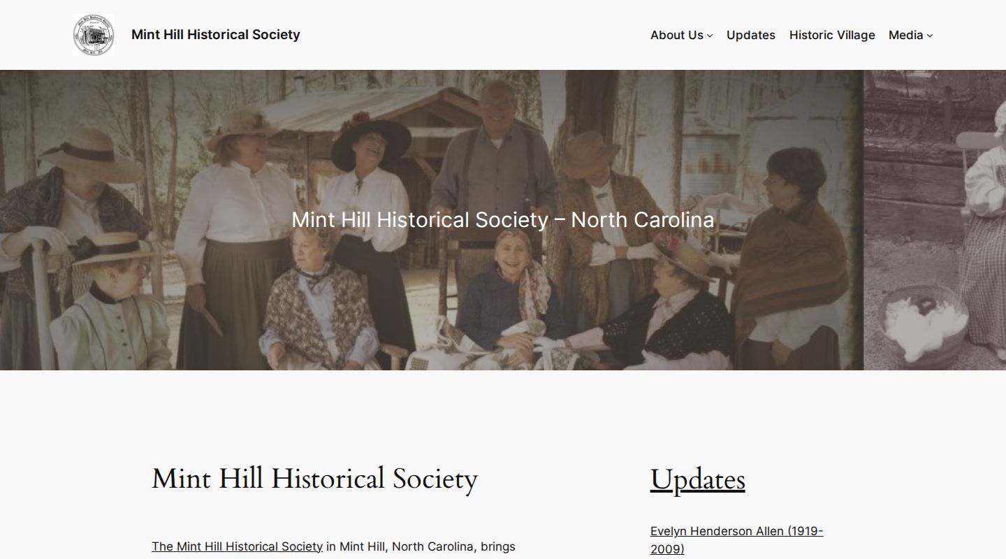 Mint Hill city directory local-history research at the Mint Hill Historical Society